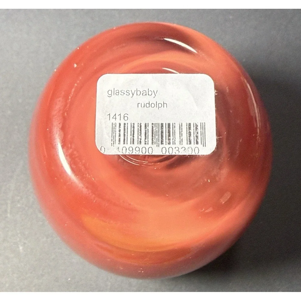 Glassybaby Candle Holder RUDOLPH Glass Votive Holder Pre Triskelion 1416‎